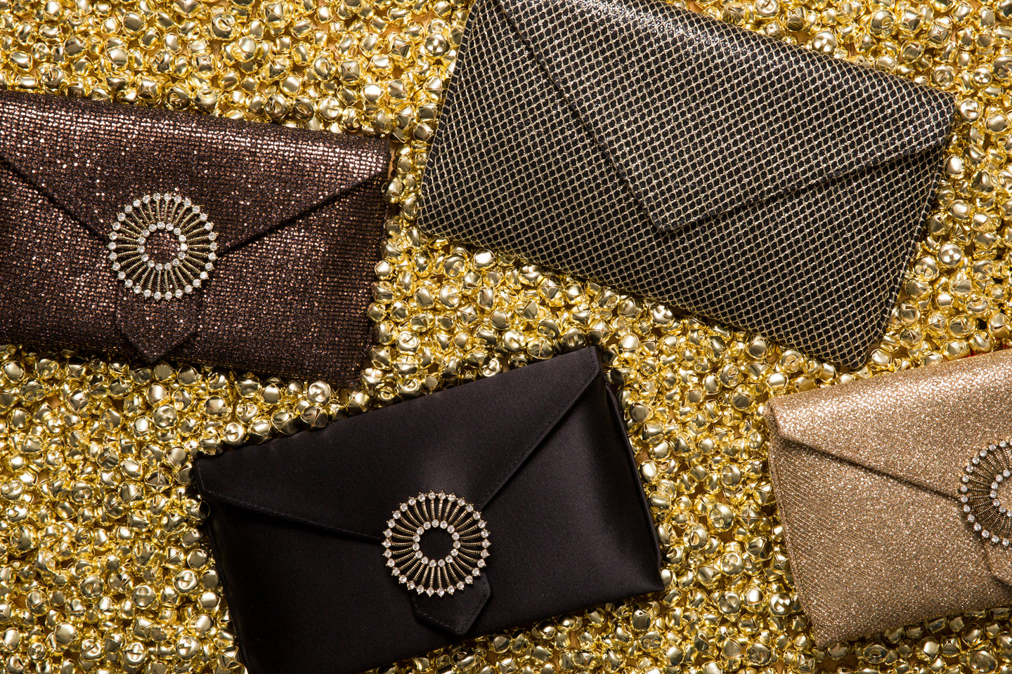 Silk, Glitter & Linen Clutches