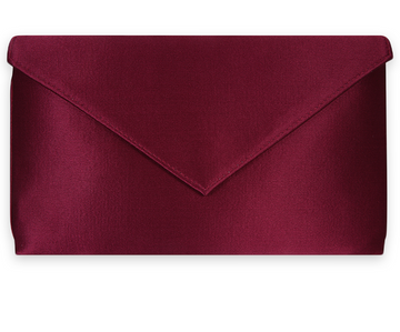 Abby Burgundy Silk Clutch