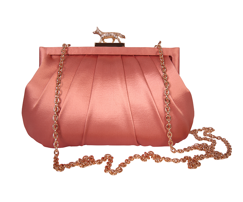 Lily Dusty Pink Silk Clutch Wilbur Gussie