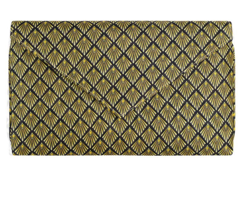 Abby Diamond Silk Clutch
