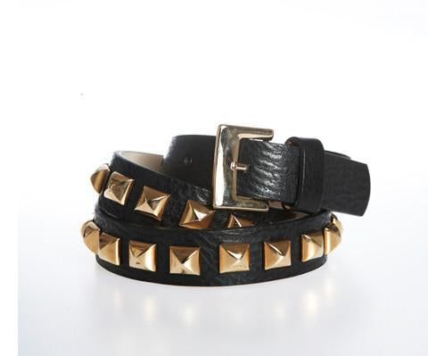 Leather belt - Black and Gold - Wilbur & Gussie