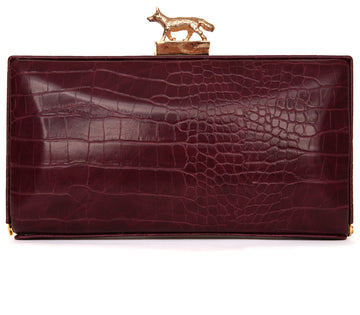 Violet Burgundy Clutch