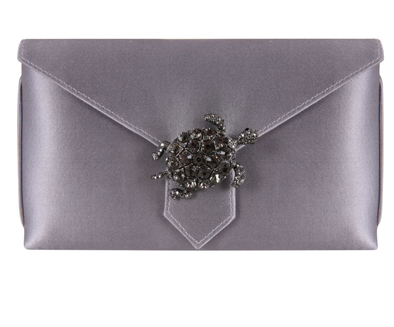 Charlie Bespoke Steel Silk Clutch