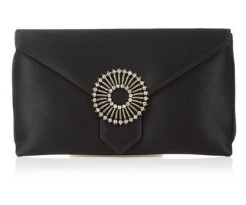 Charlie Black Silk Clutch