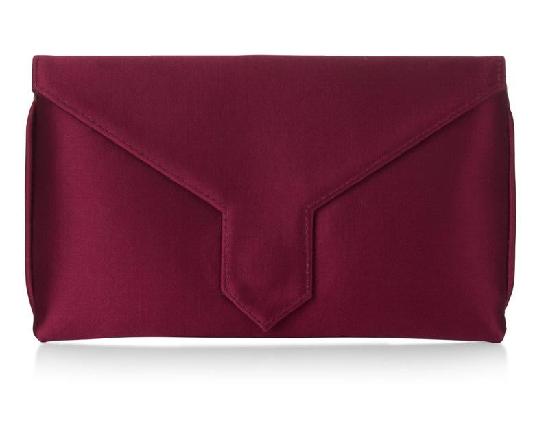 Charlie Bespoke Burgundy Silk Clutch