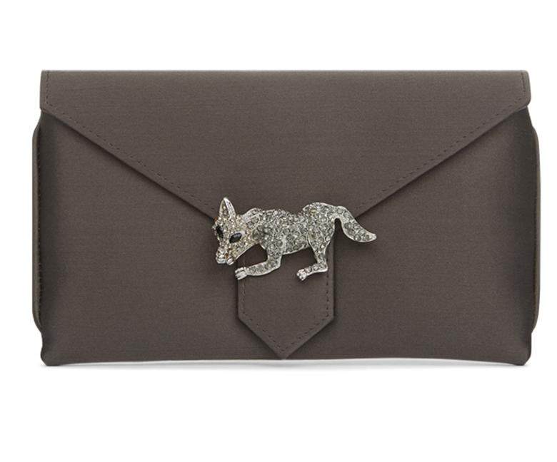 Charlie Bespoke Dark Grey Silk Clutch