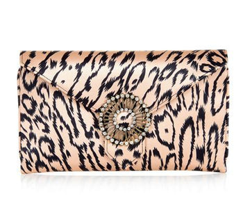 Charlie Nude Leopard Clutch - Wilbur & Gussie