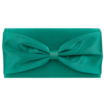 Daisy Emerald Silk Clutch