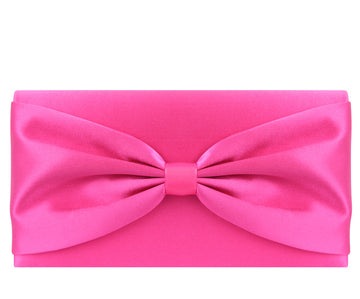 Daisy Fuchsia Silk Clutch