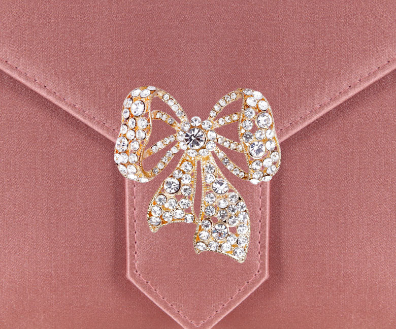 Charlie Bespoke Dusty Pink Silk Clutch