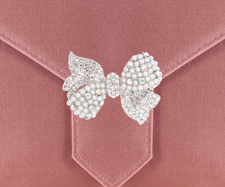 Charlie Bespoke Dusty Pink Silk Clutch