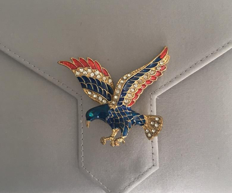 Charlie Bespoke Kingfisher Silk Clutch