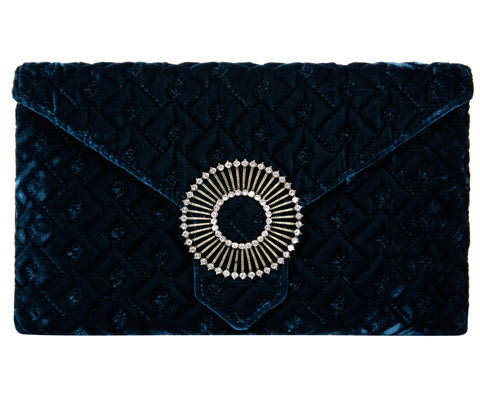 Edith Peacock Classic Velvet Clutch