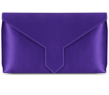 Edith Bespoke Violet Silk Clutch