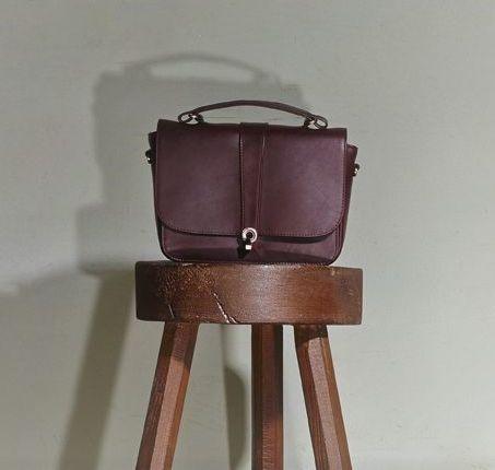 Ella Burgundy Leather Shoulder Bag