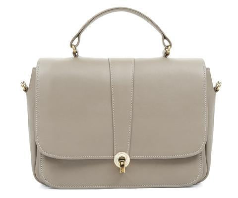Ella Taupe Leather Shoulder Bag