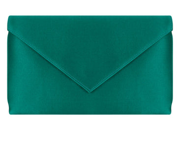 Abby Emerald Silk Clutch