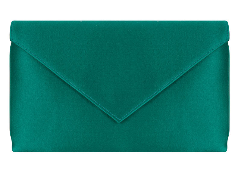 Abby Emerald Silk Clutch