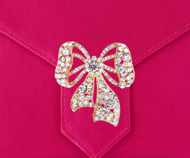 Charlie Bespoke Fuchsia Silk Clutch