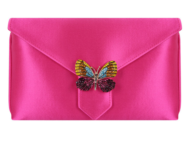 Charlie Bespoke Fuchsia Silk Clutch