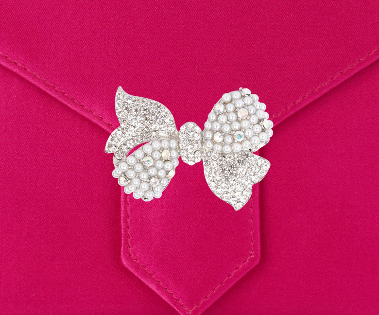 Charlie Bespoke Fuchsia Silk Clutch