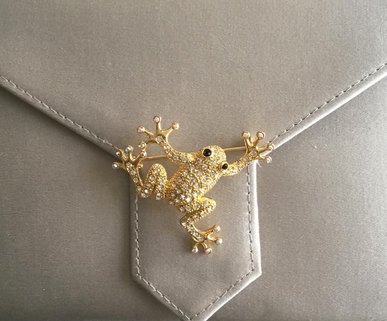 Charlie Bespoke Kingfisher Silk Clutch