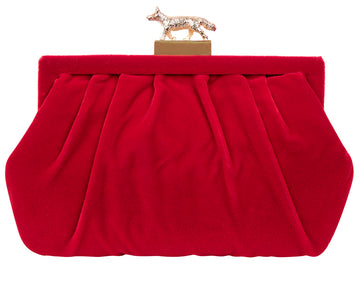 Lily Red Velvet Clutch