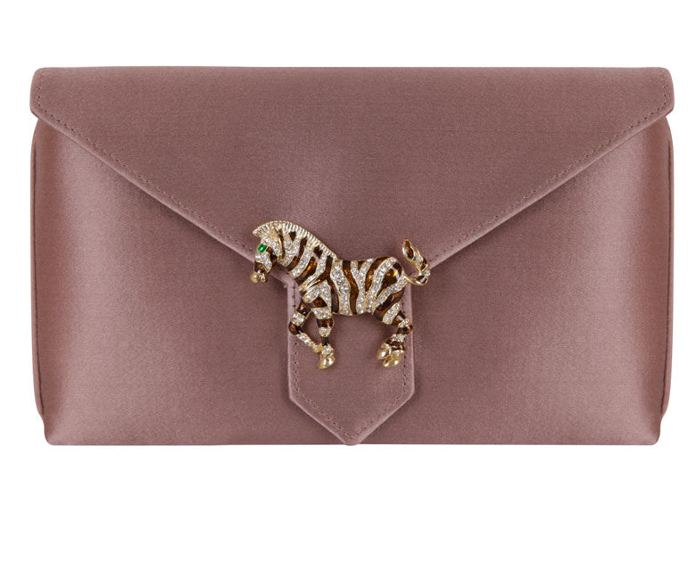 Charlie Bespoke Oyster Silk Clutch