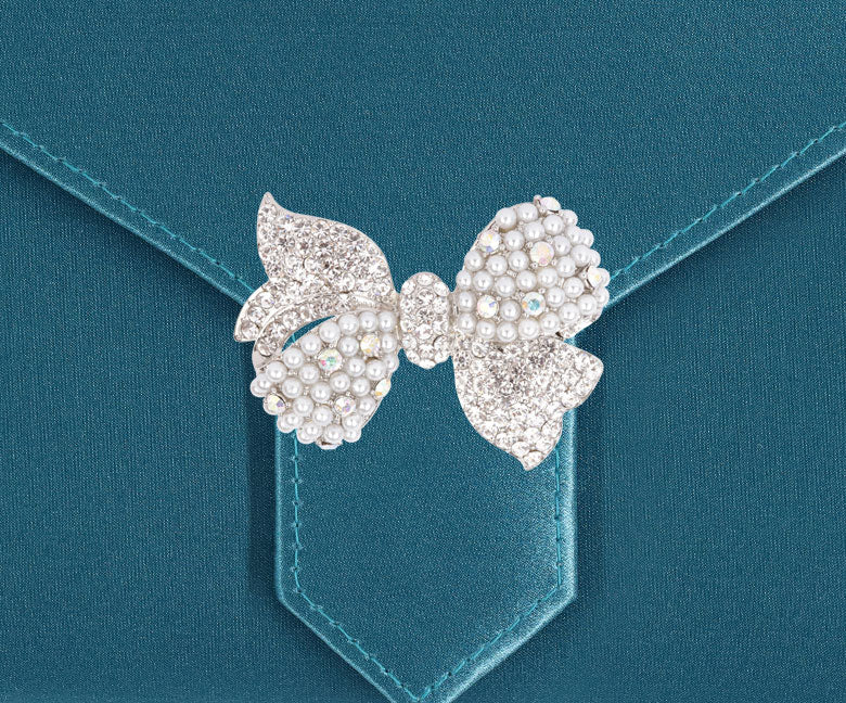 Charlie Bespoke Peacock Silk Clutch