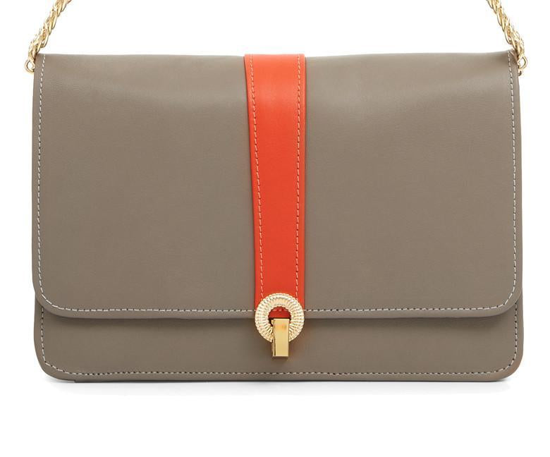 Peggy Taupe Leather Shoulder Bag - Wilbur & Gussie - 3