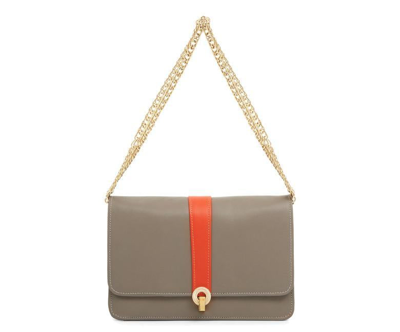 Peggy Taupe Leather Shoulder Bag - Wilbur & Gussie - 2
