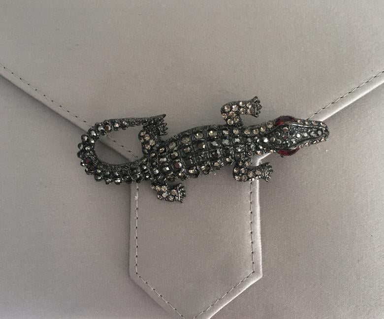Charlie Bespoke Kingfisher Silk Clutch