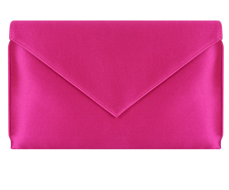 Abby Fuchsia Silk Clutch