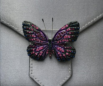 Purple and black crystal butterfly