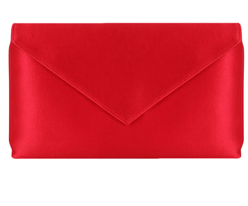 Abby Red Silk Clutch