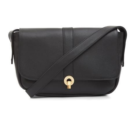 Stanley Black Leather Shoulder Bag