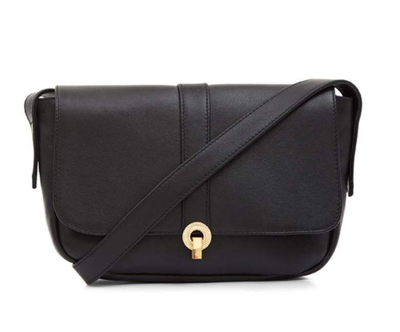 Stanley Black Leather Shoulder Bag