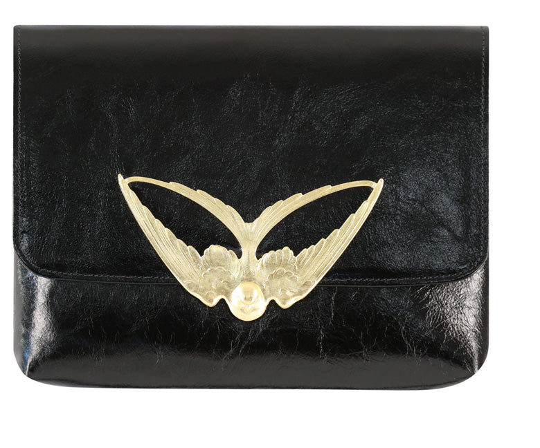 Tito Black Leather Clutch