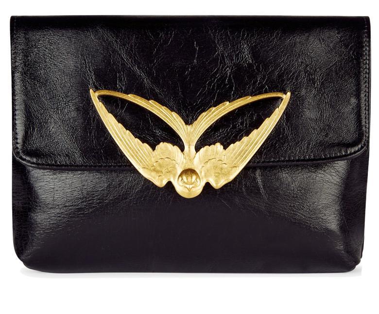 Tito Black Leather Clutch