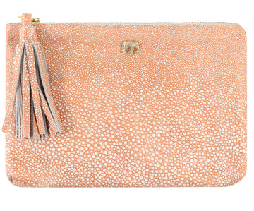 Tommy Dusty Pink Stingray Leather Pouch