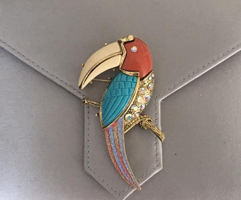 Charlie Bespoke Kingfisher Silk Clutch