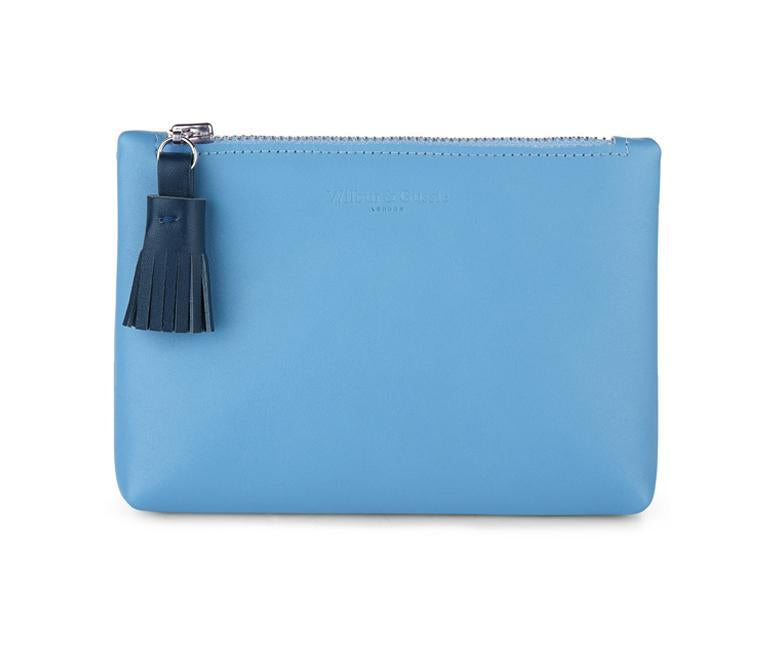 Tuppence Sky Blue Leather Coin Purse
