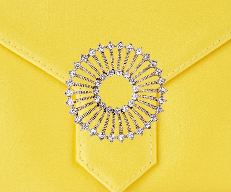 Charlie Bespoke Yellow Silk Clutch