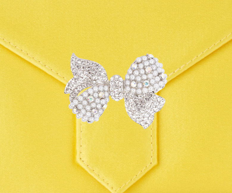 Charlie Bespoke Yellow Silk Clutch