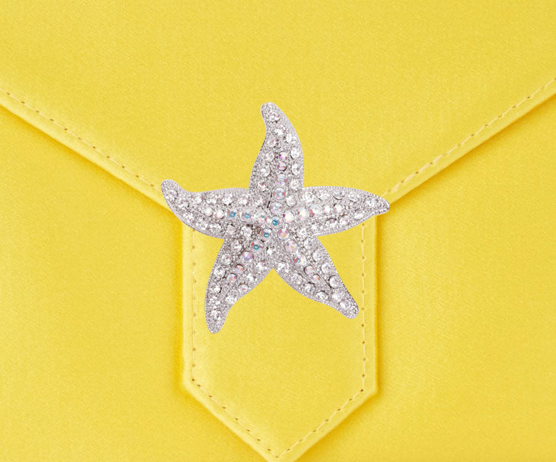 Charlie Bespoke Yellow Silk Clutch