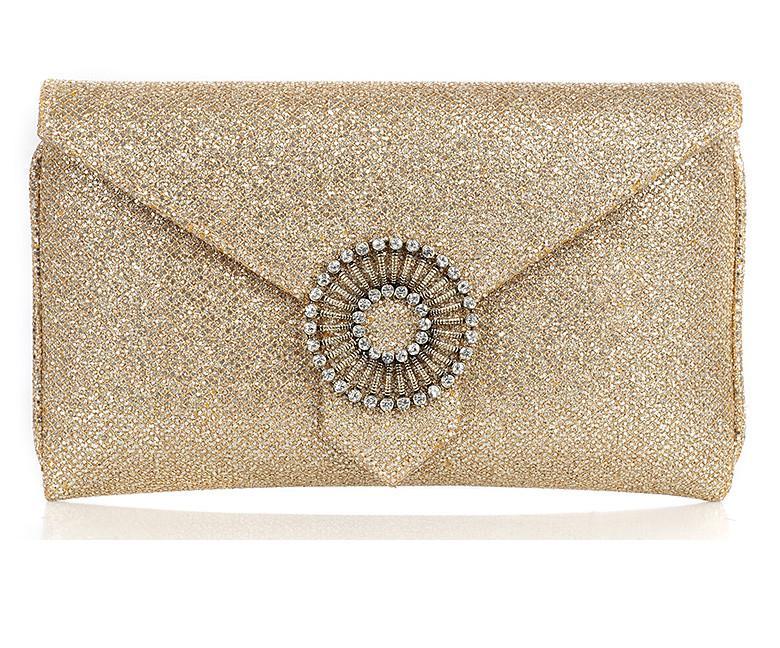 Charlie gold glitter clutch bag | Wilbur & Gussie