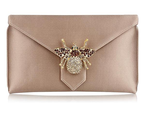 Charlie Oyster Silk Clutch