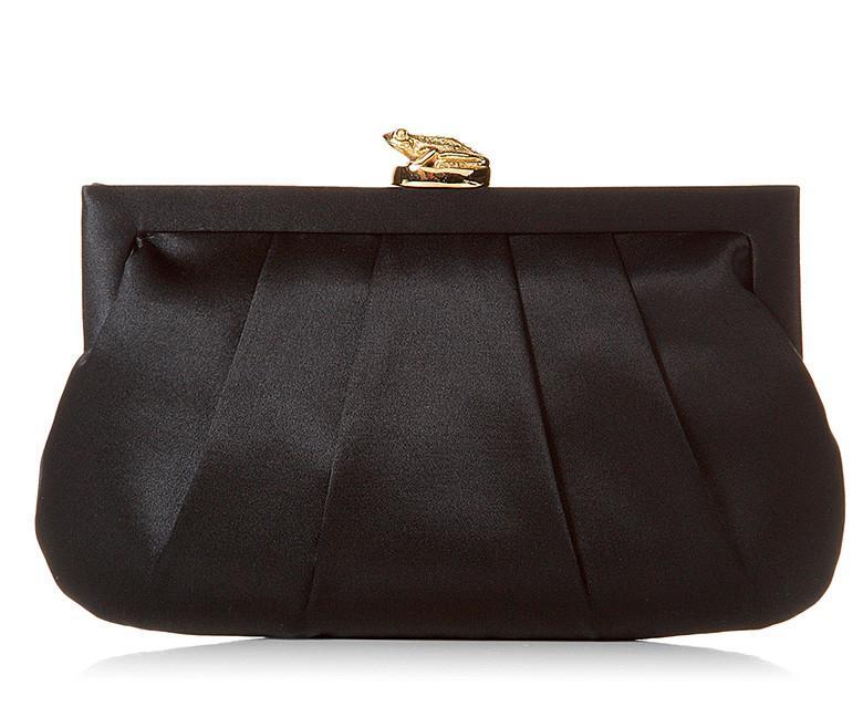 Margot Black Silk Clutch - Wilbur & Gussie - 2