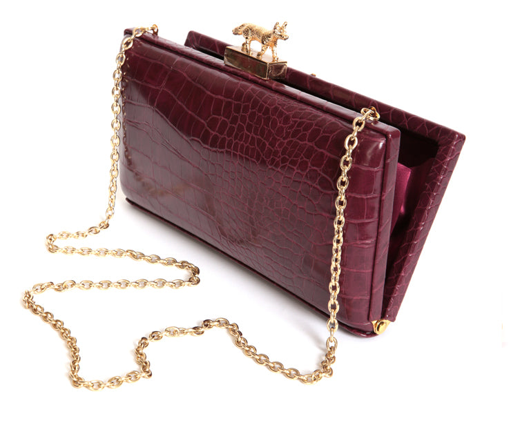 Violet Burgundy Clutch