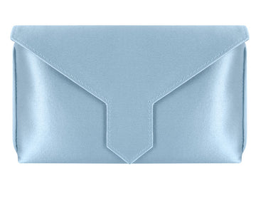 Charlie Bespoke Powder Blue Silk Clutch